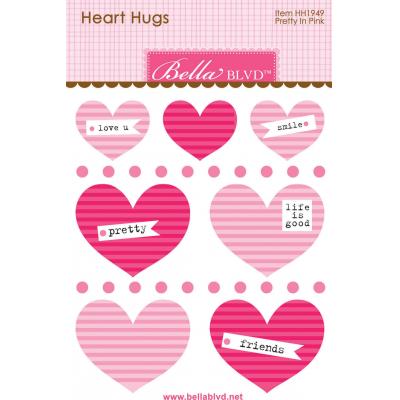 Bella BLVD Chloe Sticker - Pretty in Pink Heart Hugs